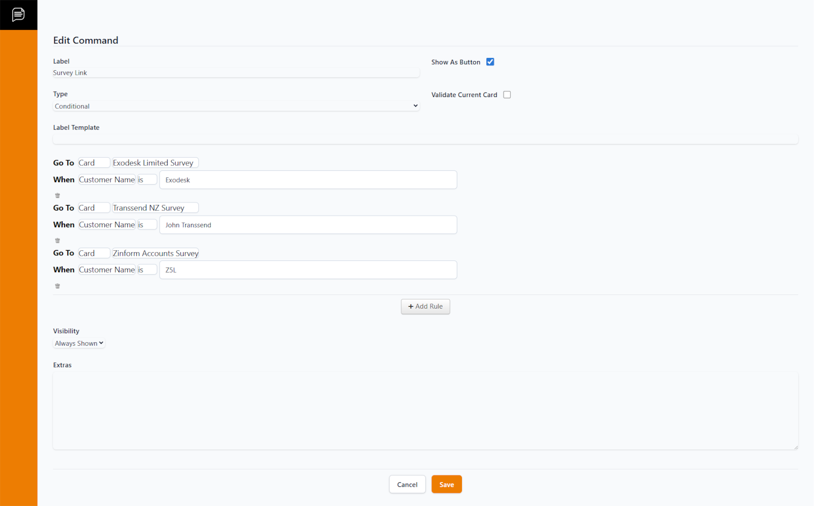 Conditional Command Example